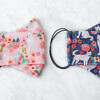 JINDO DOG FLORAL (Blue) Origami Face Mask - Thumbnail Image 4