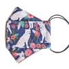 JINDO DOG FLORAL (Blue) Origami Face Mask - Thumbnail Image 2